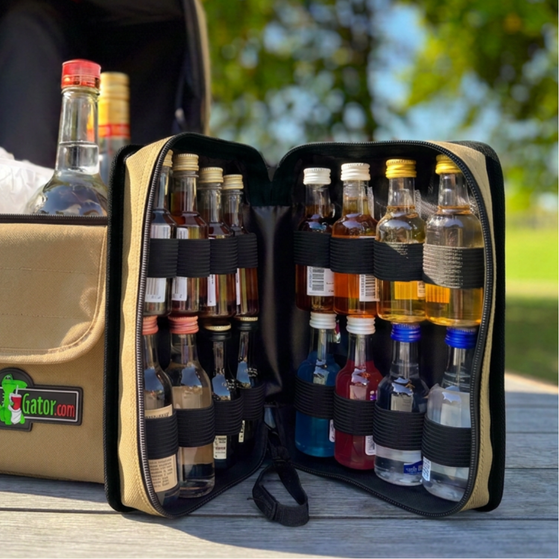 The Mini Bar - Portable Mini Shooter Case - Khaki
