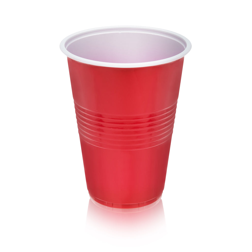 Party 16 oz Plastic Cups in Red, Set of 50