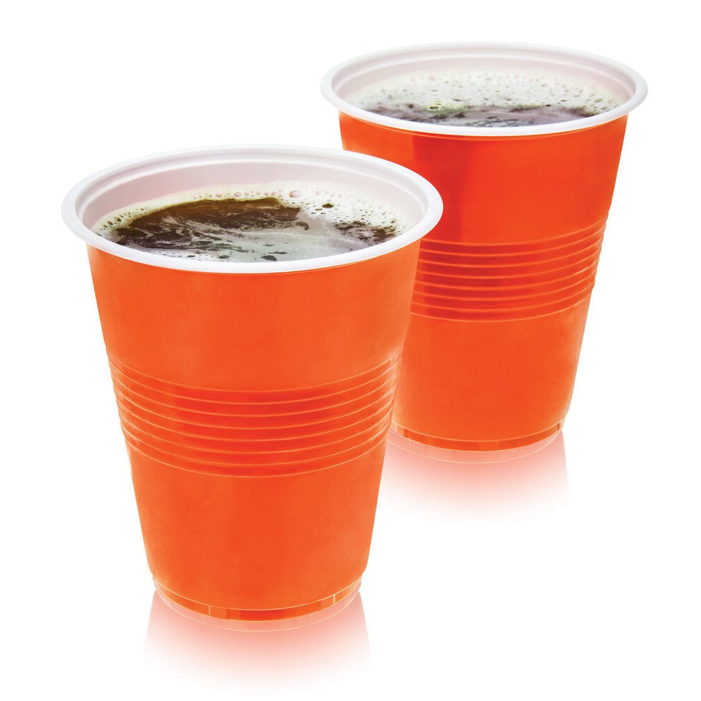 16 oz Orange Party Cups, Set of 50